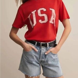 Z Supply Red USA Short Sleeve Tee